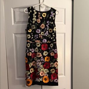 New York & Company Black Floral Mini Dress